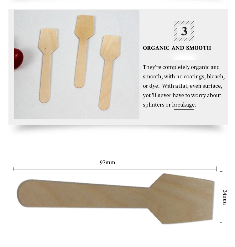 Wooden Ice Cream Spade 97mm/Wooden Cutlery